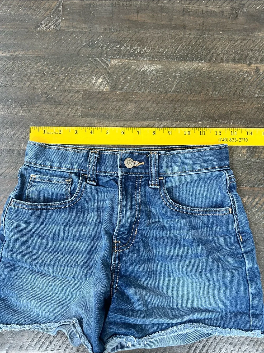 Old Navy Girls High-Rise Adjustable Waist Denim Cutoff Shorts - Size 12